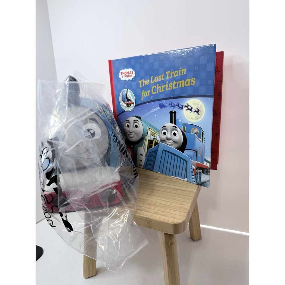 Thomas The Train Plush Doll 9" & The Last Train For Christmas Book Bundle - Picture 3 of 6
